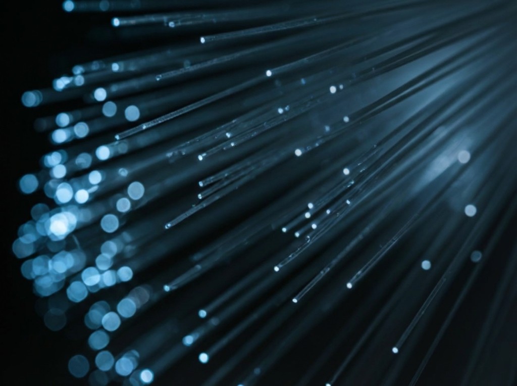Abstract network of fiber optic cables